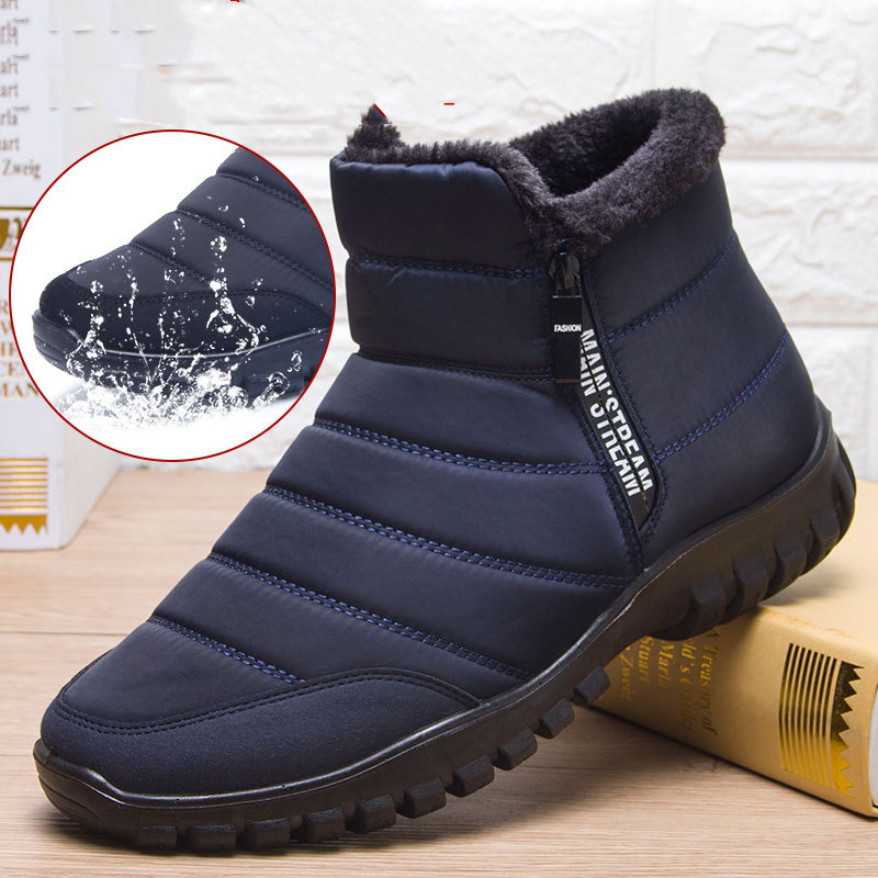 CHERY- Bottines de neige zippées en coton chaud pour femmes