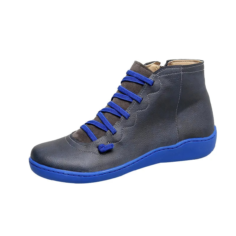 RIMA-Bottines vintage en cuir confortables pour femmes