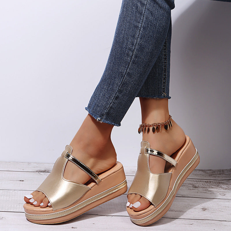 Giulia- Sandales à talons compensés pour femmes