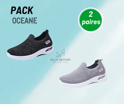 Océane- Chaussures de marche respirantes et Décontractées pour Femmes