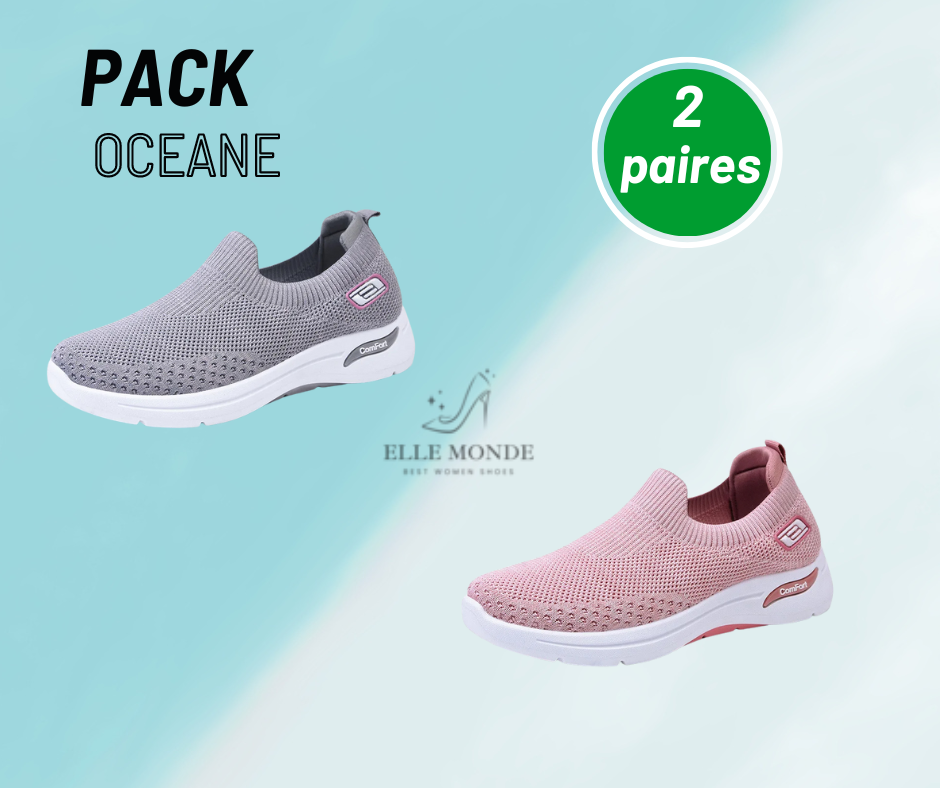 Océane- Chaussures de marche respirantes et Décontractées pour Femmes