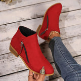 April- bottines en daim confortables et chaudes pour femmes