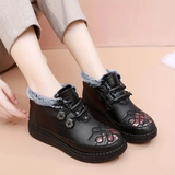 Mady- Chaussures chaudes et confortables en cuir pour femmes