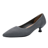 Inaya- Escarpin mi- talons en tissu confortable et respirant
