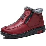Liliane- Bottes en cuir coton imperméables et antidérapantes