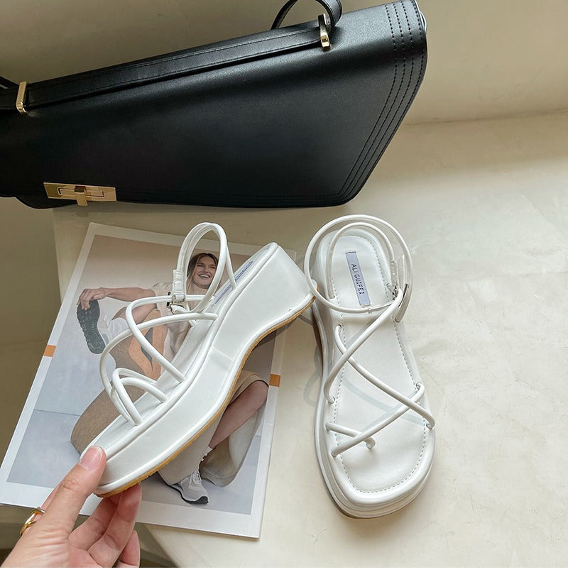 Amélie - Sandales à talons style décontracté et compensés pour femmes