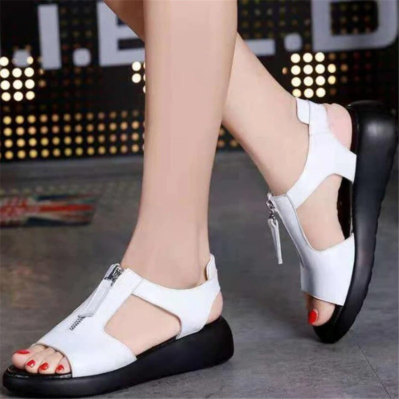 LINNA-Sandales en cuir confortables & élégantes