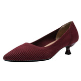 Inaya- Escarpin mi- talons en tissu confortable et respirant